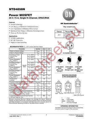 NTD4858NT4G datasheet  